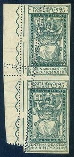 Koninkrijk Italië 1921 - Dante Alighieri 25 cent met, Postzegels en Munten, Gestempeld