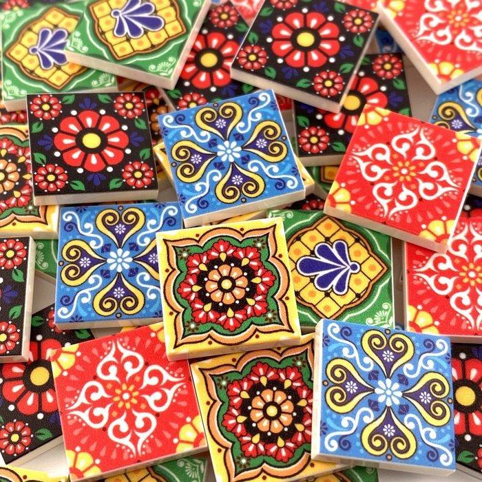 Lego Stenen - 80* Custom Mozaïek Spaanse tegeltjes, Kinderen en Baby's, Speelgoed | Duplo en Lego