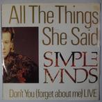 Simple Minds - All the things she said / Dont you - Single, CD & DVD, Vinyles Singles, Pop, Single