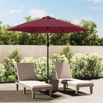 vidaXL Parasol met metalen paal 300 cm bordeauxrood, Tuin en Terras, Verzenden, Nieuw