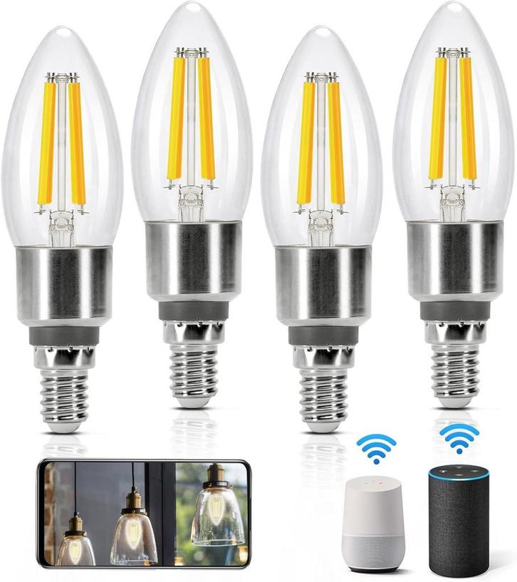 E14 LED lamp - Dimbaar - Filament lamp - 4,5W - 4 stuks - Ai, Huis en Inrichting, Lampen | Overige, Verzenden