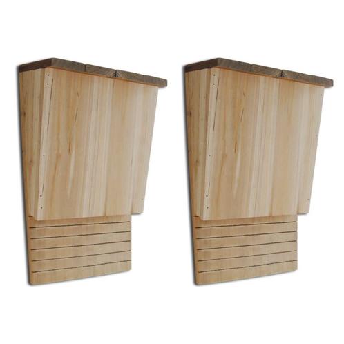 vidaXL Vleermuizenkasten 2 st 22x12x34 cm, Tuin en Terras, Vogelhuisjes en Vogelbaden, Nieuw, Verzenden