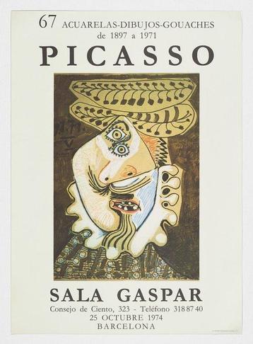Pablo Picasso (after) - 67 acuarelas-dibujos-guaches - 1974