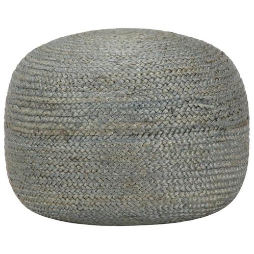 vidaXL Poef handgemaakt 45x30 cm jute olijfgroen, Huis en Inrichting, Zetels | Voetbanken en poefs, Nieuw, Verzenden