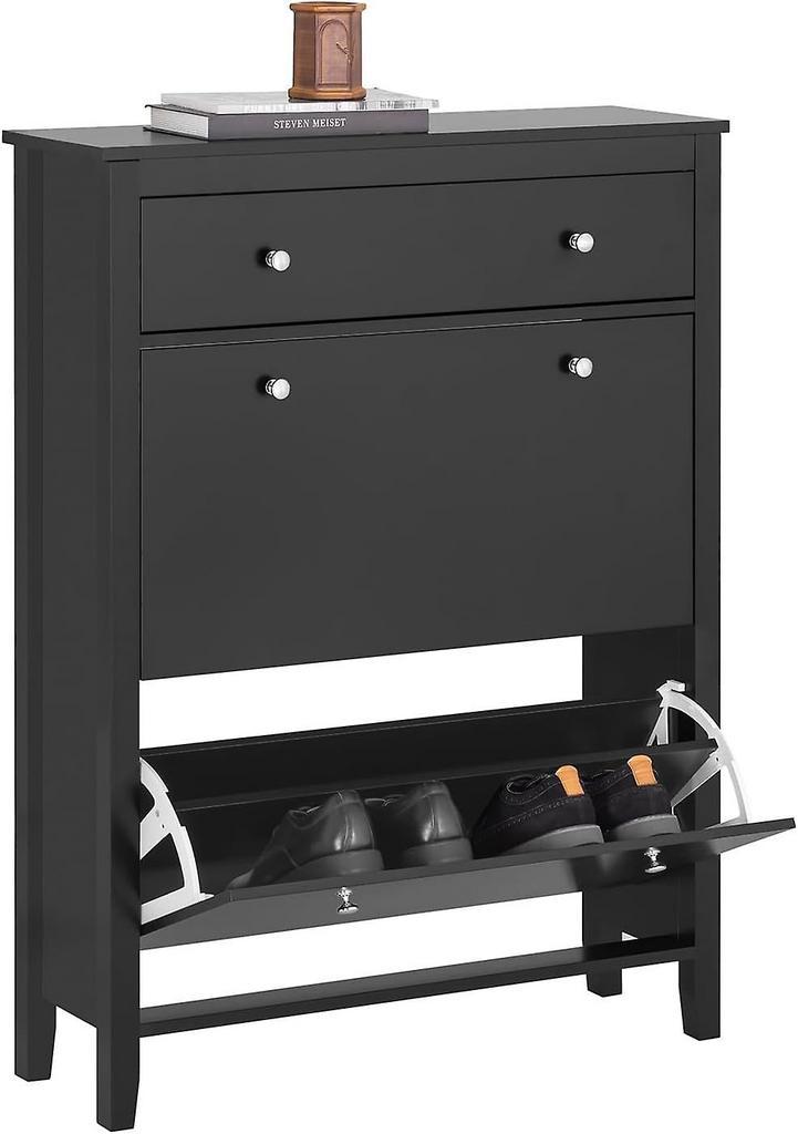 2dekans | SoBuy - Schoenenkast - Zwart - 78x24x108 cm, Huis en Inrichting, Kasten | Schoenenkasten, Ophalen of Verzenden