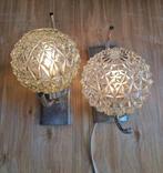 Lampe murale (2) - Métal, Verre - lère spatiale, Antiek en Kunst