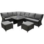Bilbao premium dining hoekset 7 delig antraciet wicker, Tuin en Terras, Nieuw, Ophalen of Verzenden