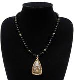 Obsidiaan - Beschermende boeddhistische halsketting -