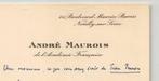 André Maurois - Carte lettre autographe signée à Thierry, Nieuw