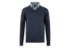 2dekans | Milanoro herenpullover met overhemdkraag - Zwart -, Kleding | Heren, Overhemden, Ophalen of Verzenden, Nieuw
