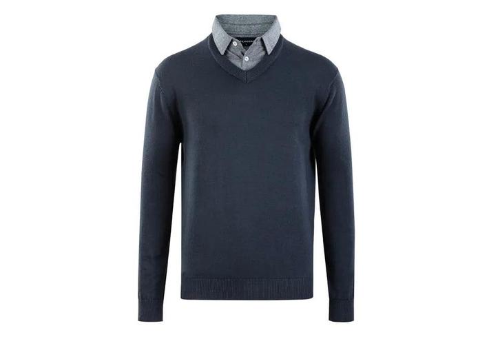 2dekans | Milanoro herenpullover met overhemdkraag - Zwart -, Kleding | Heren, Overhemden, Ophalen of Verzenden