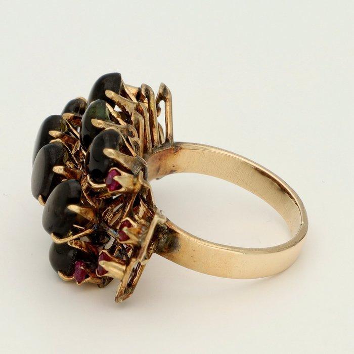 Bague - 14 carats Or jaune - Chrysobéryl, rubis, Bijoux, Sacs & Beauté, Bagues