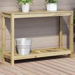 vidaXL Oppottafel met schap 108x35x75 cm geïmpregneerd, Verzenden, Nieuw