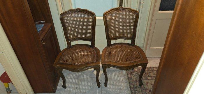 Stoel (2) - Hout - 2 antieke stoelen, Antiek en Kunst, Antiek | Overige Antiek