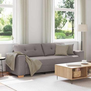 vidaXL 3-zits sofa in taupe, 180 cm stof, Verzenden