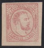 Spanje 1874 - Karel VII. 1/2 real, roze (Type II). - Edifil