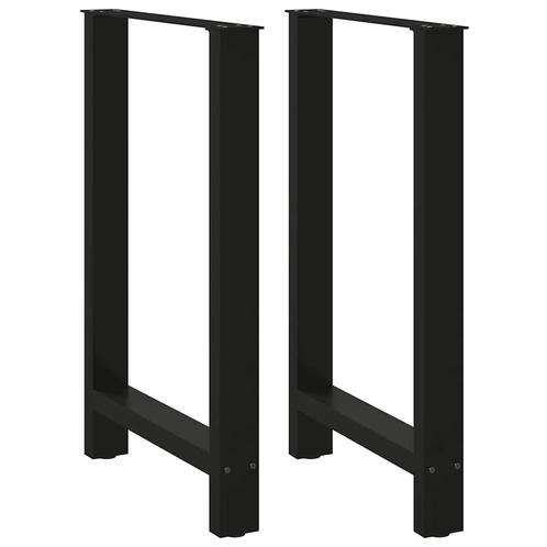 vidaXL Salontafelpoten 2 st 60x(90-91) cm staal zwart, Huis en Inrichting, Tafelonderdelen, Nieuw, Verzenden