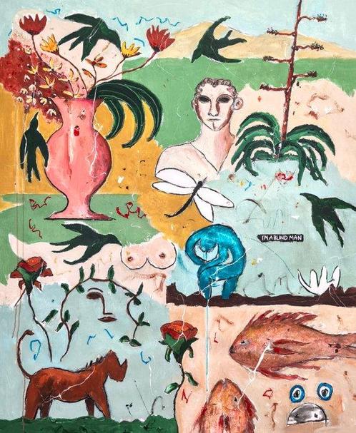 Alfonso Sánchez - Im a blind man - XXL - NO Reserve, Antiek en Kunst, Kunst | Schilderijen | Modern