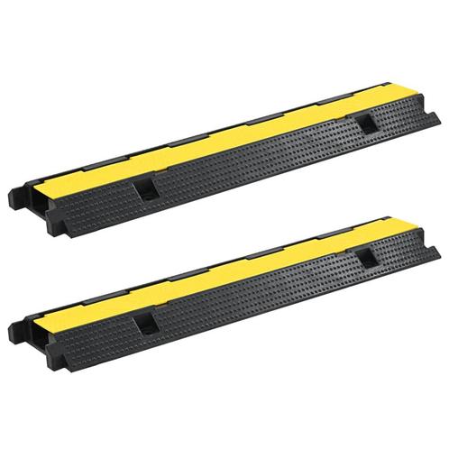 vidaXL Kabelbeschermer drempels 1 tunnel 100 cm rubber 2 st, Huis en Inrichting, Woonaccessoires | Wanddecoraties, Nieuw, Verzenden