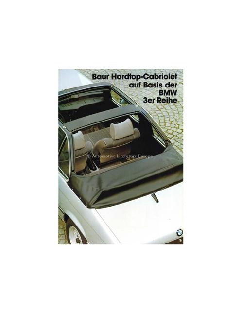 1980 BMW 3 SERIE BAUR HARDTOP CABRIOLET BROCHURE DUITS, Boeken, Auto's | Folders en Tijdschriften, Ophalen of Verzenden