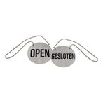 Infobord open/gesloten RVS 2 zijdig met ketting en zuignap, Verzenden, Nieuw in verpakking