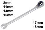 Bgs Technic Ratel Ring-steek sleutel 8 mm, omschakelbaar, Auto-onderdelen, Banden en Velgen, Nieuw, Verzenden