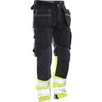 Jobman 2297 pantalon dartisan coton hi-vis c146 noir/jaune, Bricolage & Construction