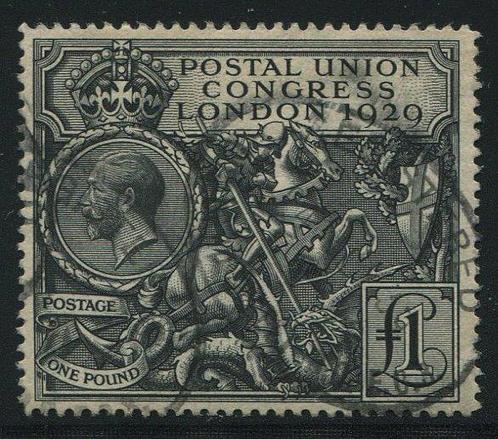 Groot-Brittannië 1929 - £1 black PUC - Stanley Gibbons nr, Postzegels en Munten, Postzegels | Europa | UK