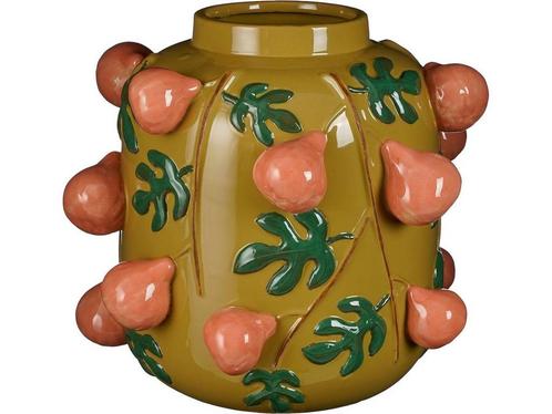 Mica Decorations Melika Vaas - Keramiek - H34 x Ø37 cm -, Huis en Inrichting, Woonaccessoires | Vazen, Nieuw, Verzenden