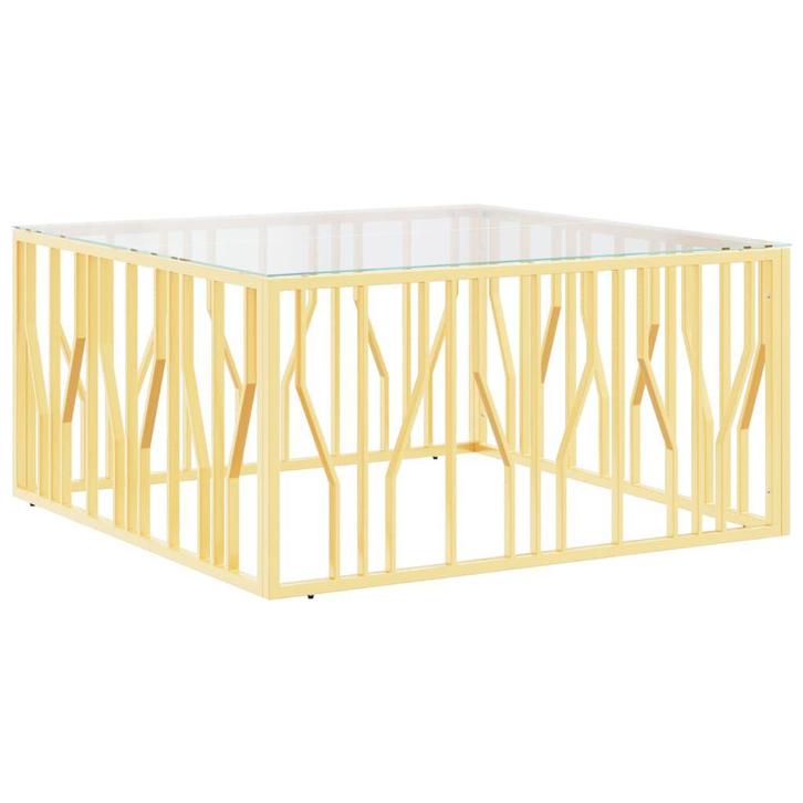 Salontafel Goud 100cm | Tweede Kansje | OP = OP!, Huis en Inrichting, Tafels | Salontafels, 50 tot 100 cm, Vierkant, Nieuw, 50 tot 75 cm