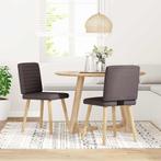 vidaXL Eetkamerstoelen 2 st stof donkerbruin, Huis en Inrichting, Verzenden, Nieuw