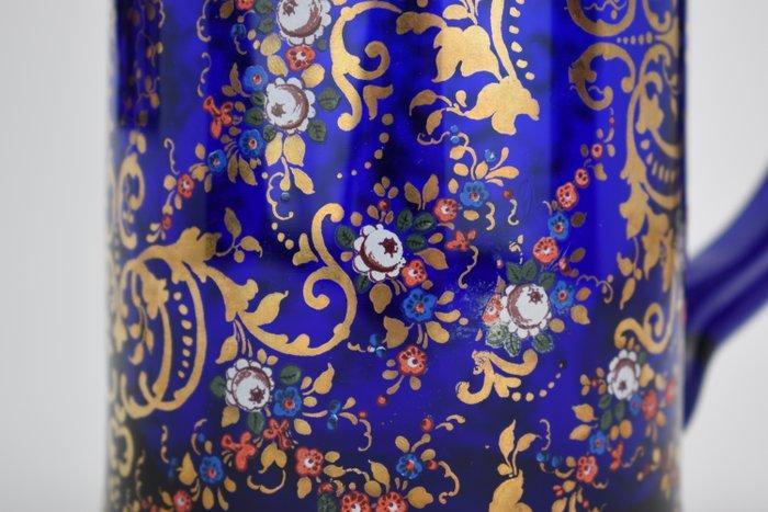 Drinkset (2) - Glas, Tin - Biedermeier Boheemse, Antiek en Kunst, Antiek | Glaswerk en Kristal