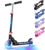 Kinderstep - LED Wielen - Verstelbaar - Vouwbaar - Zwart - T, Fietsen en Brommers, Verzenden, Nieuw