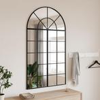 vidaXL Miroir mural noir 80x140 cm arche fer, Huis en Inrichting, Woonaccessoires | Spiegels, Verzenden