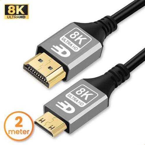 Tweedekans | Drivv. Premium Mini HDMI naar HDMI Kabel 2.1 -, Audio, Tv en Foto, Audiokabels en Televisiekabels, Ophalen of Verzenden