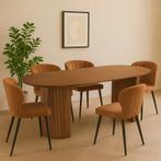 Mangohouten Eettafel Maeve 220x100 cm Walnoot, Verzenden