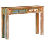 vidaXL Wandtafel 110x30x75 cm massief gerecycled hout, Huis en Inrichting, Tafels | Bijzettafels, Verzenden, Nieuw
