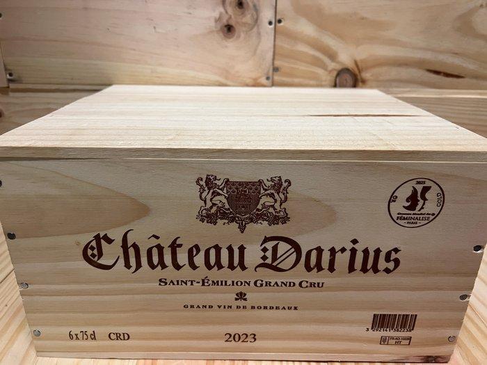 2023 Chateau Darius - Saint-Émilion Grand Cru - 6 Flessen, Verzamelen, Wijnen