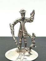 No reserve-Hollands zilveren miniatuur Jager met Jachthond