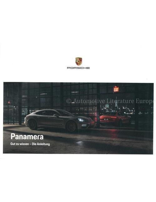 2022 PORSCHE PANAMERA | SPORT TURISMO INSTRUCTIEBOEKJE, Autos : Divers, Modes d'emploi & Notices d'utilisation