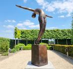 Beeldje - Abstract atleet - Brons, Marmer, Antiek en Kunst