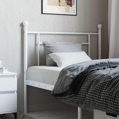 vidaXL Tête de lit métal blanc 100 cm, Maison & Meubles, Chambre à coucher | Lits, Neuf, Envoi