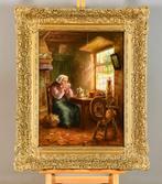 H. van Straaten (1892-1944) - Huiselijk tafereel - Oude, Antiek en Kunst