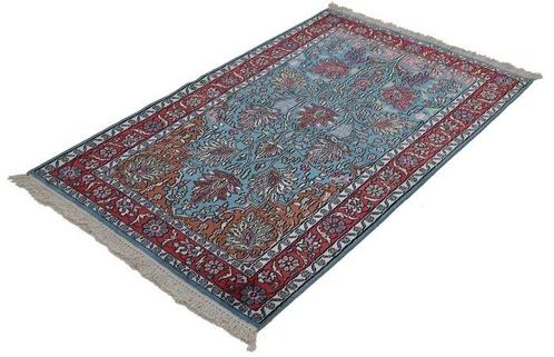 Originele Kasjmierzijde tapijt - Vloerkleed - 151 cm - 91 cm, Huis en Inrichting, Stoffering | Tapijten en Vloerkleden