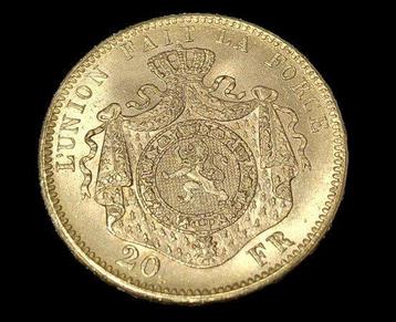 België. Leopold II. 20 Francs 1875 beschikbaar voor biedingen