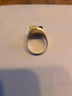 Chevalière - 14 carats Or blanc Onyx - Onyx