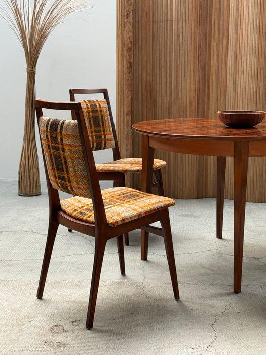 Chaise - Bois, Textile - Table à manger et 4 chaises, Antiquités & Art, Antiquités | Meubles | Chaises & Canapés