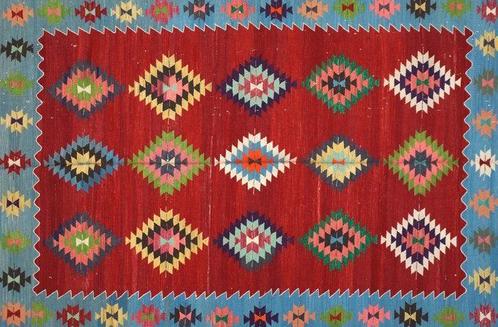 Usak - Kelim - 241 cm - 160 cm, Huis en Inrichting, Stoffering | Tapijten en Vloerkleden