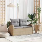 vidaXL Tuin Sofa Beige 124 x 62 x 69cm poly rattan, Verzenden