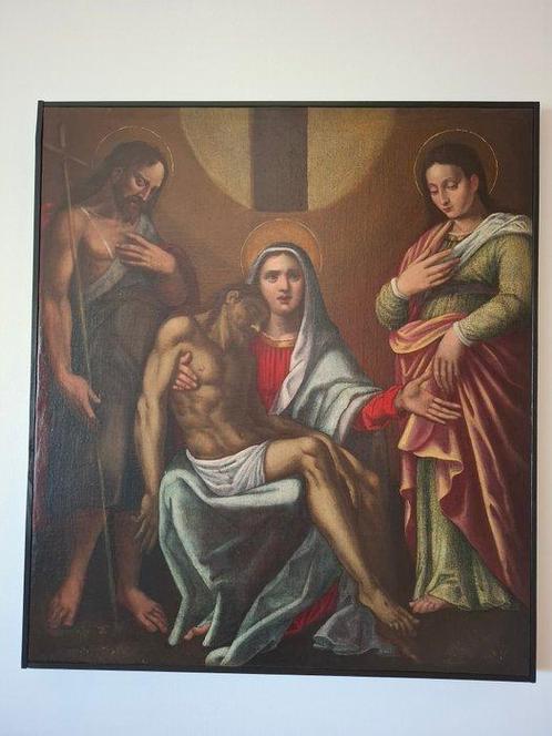 Italiaanse school (XVIII) - Cristo deposto con la Vergine,, Antiek en Kunst, Kunst | Schilderijen | Klassiek